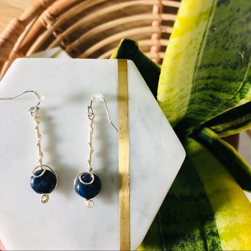 Hand Wrapped Drop Earrings